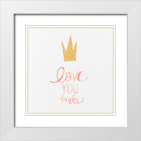 Princess I-Love White Modern Wood Framed Art Print with Double Matting by Hartworks