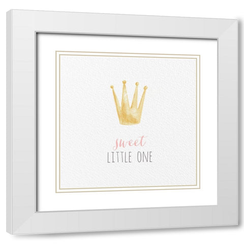 Princess II-Sweet White Modern Wood Framed Art Print with Double Matting by Hartworks