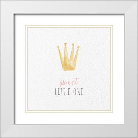 Princess II-Sweet White Modern Wood Framed Art Print with Double Matting by Hartworks