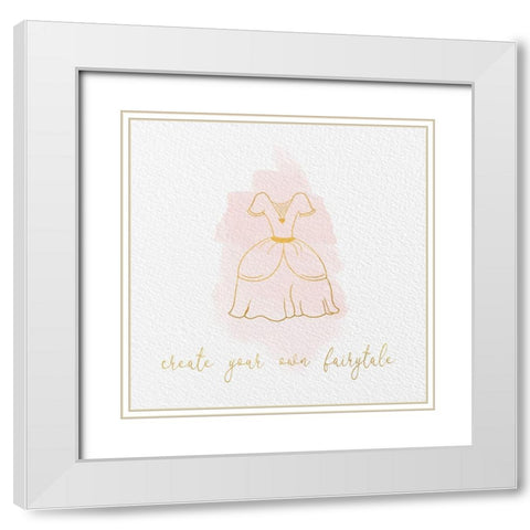 Fairy Tale Trio III White Modern Wood Framed Art Print with Double Matting by Hartworks