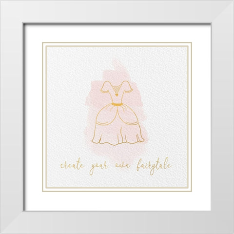 Fairy Tale Trio III White Modern Wood Framed Art Print with Double Matting by Hartworks