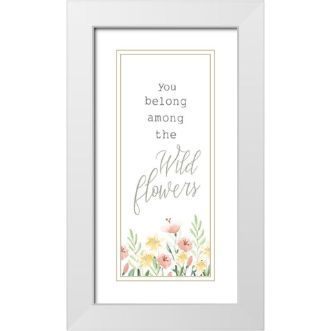 Full Bloom vertical II White Modern Wood Framed Art Print with Double Matting by Hartworks