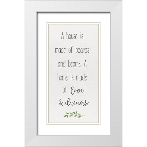 Inspired Life vertical II-House White Modern Wood Framed Art Print with Double Matting by Hartworks