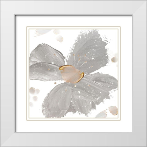 Contemporary Floral Gray II White Modern Wood Framed Art Print with Double Matting by Northern Lights
