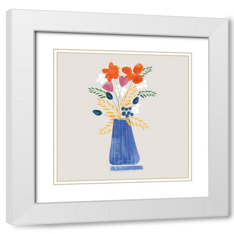 Contemporary Vase I White Modern Wood Framed Art Print with Double Matting by Northern Lights
