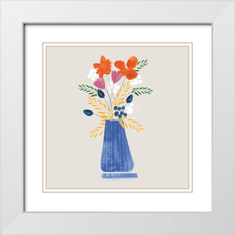Contemporary Vase I White Modern Wood Framed Art Print with Double Matting by Northern Lights