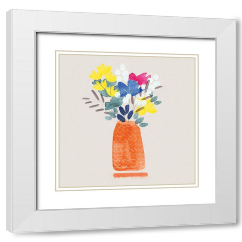 Contemporary Vase III White Modern Wood Framed Art Print with Double Matting by Northern Lights