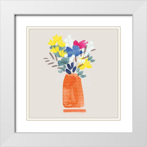 Contemporary Vase III White Modern Wood Framed Art Print with Double Matting by Northern Lights