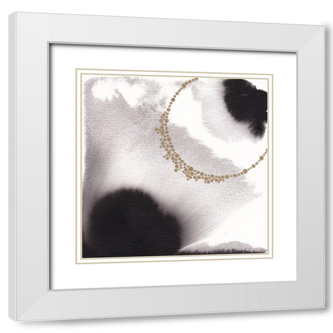 Migration V White Modern Wood Framed Art Print with Double Matting by Bijou, Andrea