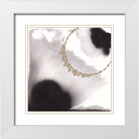 Migration V White Modern Wood Framed Art Print with Double Matting by Bijou, Andrea