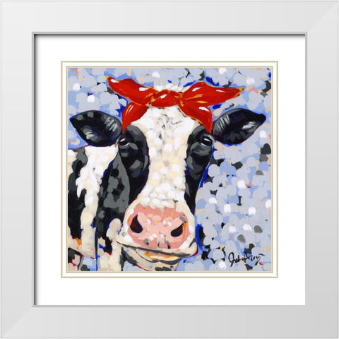 Bessie White Modern Wood Framed Art Print with Double Matting by Augustine, Jodi