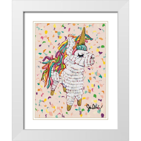 Queen Pinata White Modern Wood Framed Art Print with Double Matting by Augustine, Jodi