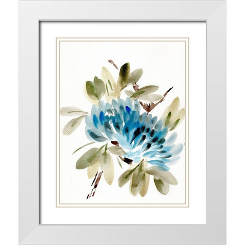 Farmhouse Florals VI White Modern Wood Framed Art Print with Double Matting by Chapman, Marcy