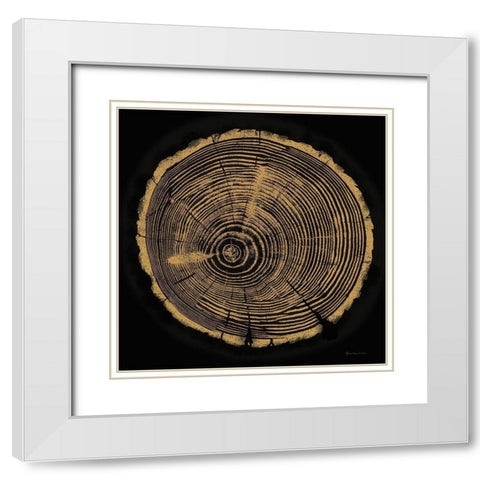 Tree Trunk I White Modern Wood Framed Art Print with Double Matting by Cusson, Marie Elaine