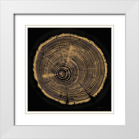 Tree Trunk I White Modern Wood Framed Art Print with Double Matting by Cusson, Marie Elaine