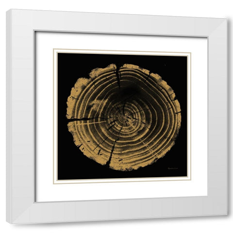 Tree Trunk II White Modern Wood Framed Art Print with Double Matting by Cusson, Marie Elaine