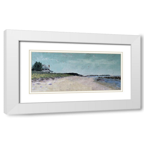 Metis Beach I White Modern Wood Framed Art Print with Double Matting by Cusson, Marie Elaine