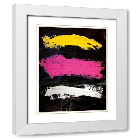Bright Abstract portrait White Modern Wood Framed Art Print with Double Matting by Cusson, Marie Elaine