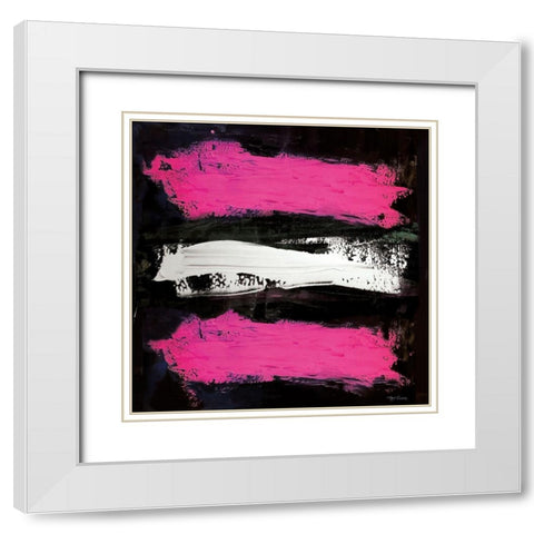 Bright Abstract square White Modern Wood Framed Art Print with Double Matting by Cusson, Marie Elaine