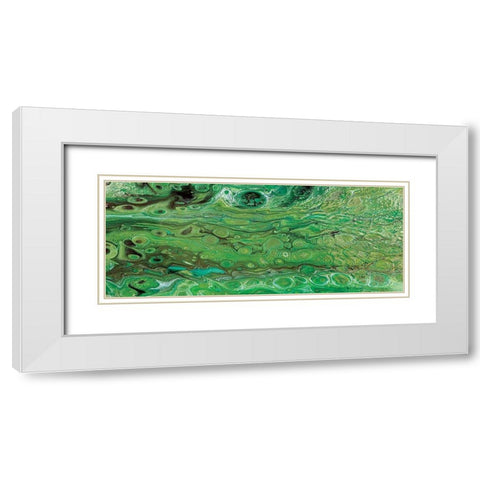 Lava Dance panel I White Modern Wood Framed Art Print with Double Matting by Cusson, Marie Elaine