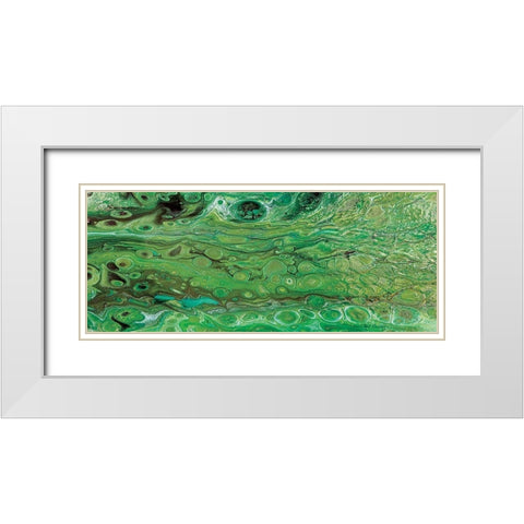 Lava Dance panel I White Modern Wood Framed Art Print with Double Matting by Cusson, Marie Elaine