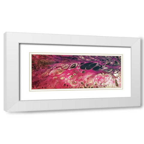 Lava Dance panel II White Modern Wood Framed Art Print with Double Matting by Cusson, Marie Elaine