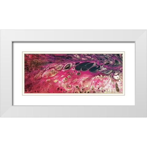 Lava Dance panel II White Modern Wood Framed Art Print with Double Matting by Cusson, Marie Elaine