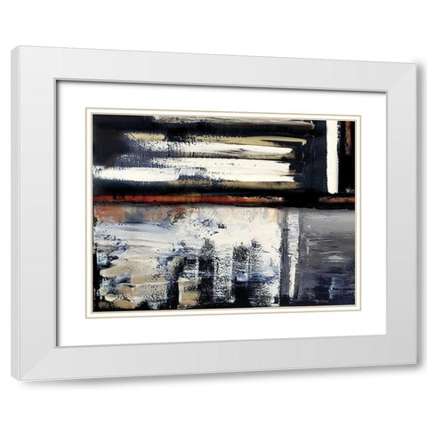 Modern Abstract IV landscape White Modern Wood Framed Art Print with Double Matting by Cusson, Marie Elaine