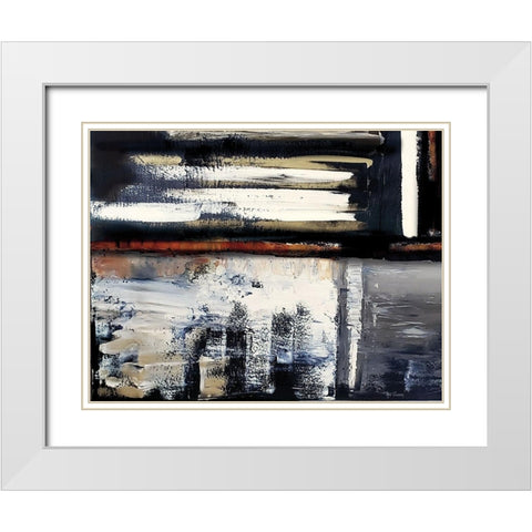 Modern Abstract IV landscape White Modern Wood Framed Art Print with Double Matting by Cusson, Marie Elaine