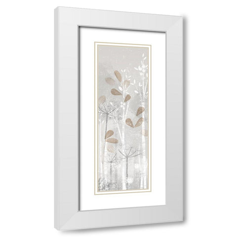 Golden Forest panel II White Modern Wood Framed Art Print with Double Matting by Northern Lights