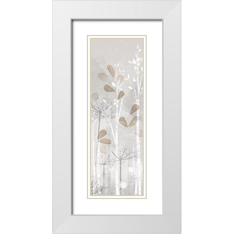 Golden Forest panel II White Modern Wood Framed Art Print with Double Matting by Northern Lights