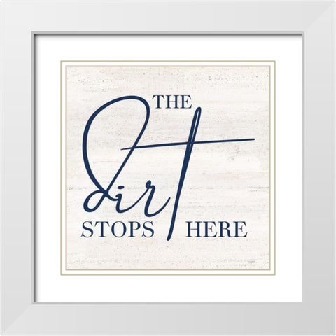 Bathroom Humor V-Stops Here White Modern Wood Framed Art Print with Double Matting by Reed, Tara