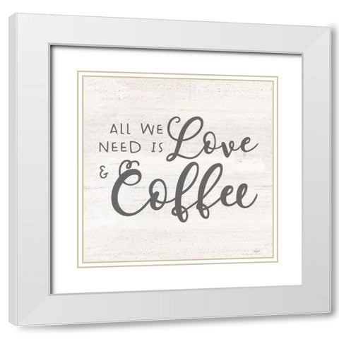 Coffee Kitchen Humor III-Coffee White Modern Wood Framed Art Print with Double Matting by Reed, Tara