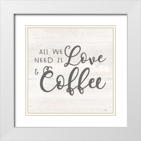 Coffee Kitchen Humor III-Coffee White Modern Wood Framed Art Print with Double Matting by Reed, Tara