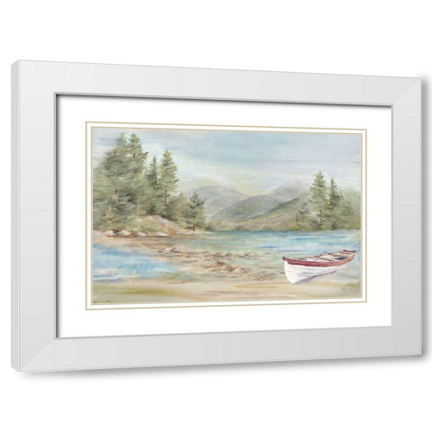 Woodland Reflections landscape I White Modern Wood Framed Art Print with Double Matting by Coulter, Cynthia