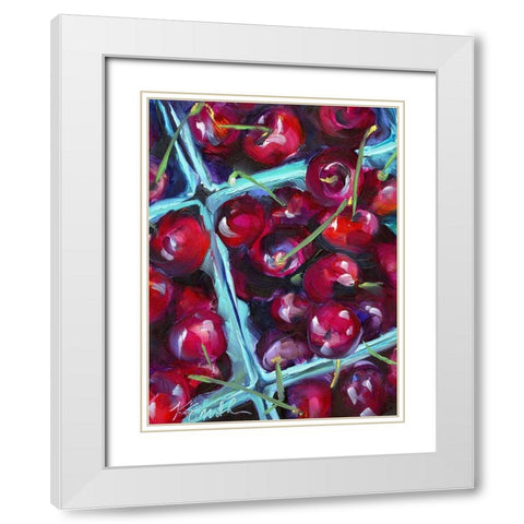 Cherry Carton White Modern Wood Framed Art Print with Double Matting by Smith, Kim