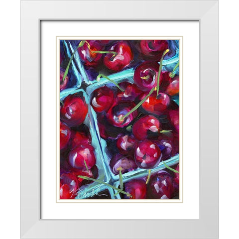Cherry Carton White Modern Wood Framed Art Print with Double Matting by Smith, Kim