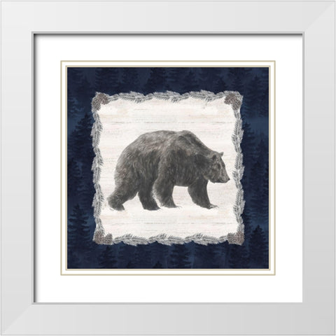 Blue Cliff Mountains I-Bear White Modern Wood Framed Art Print with Double Matting by Reed, Tara