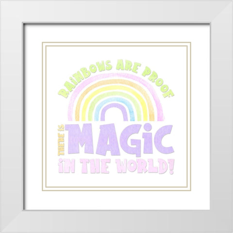 Pastel Rainbows IV-Proof White Modern Wood Framed Art Print with Double Matting by Reed, Tara
