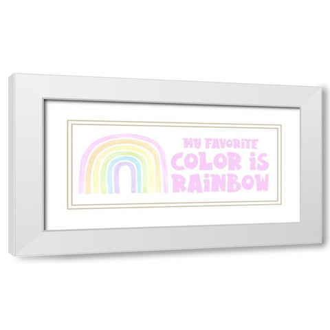 Pastel Rainbows panel I-Favorite White Modern Wood Framed Art Print with Double Matting by Reed, Tara