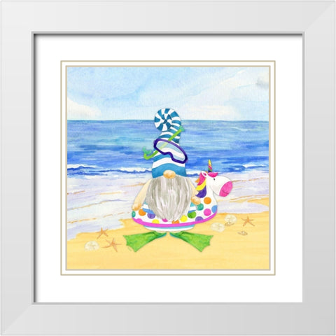 Gnomes of Summer IV White Modern Wood Framed Art Print with Double Matting by Reed, Tara