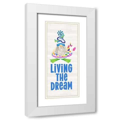 Gnomes of Summer vertical I-Dream White Modern Wood Framed Art Print with Double Matting by Reed, Tara