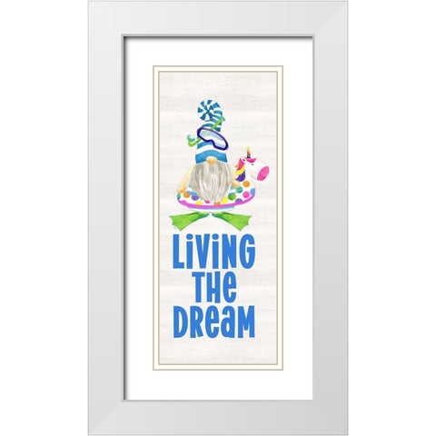 Gnomes of Summer vertical I-Dream White Modern Wood Framed Art Print with Double Matting by Reed, Tara