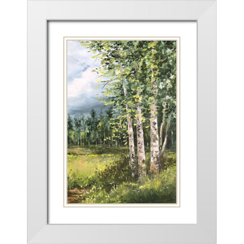 Colorado Meadow panel II White Modern Wood Framed Art Print with Double Matting by Tre Sorelle Studios