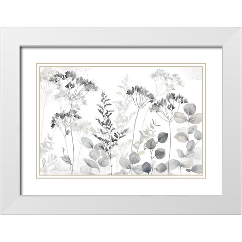 Botanical Landscape neutral White Modern Wood Framed Art Print with Double Matting by Coulter, Cynthia