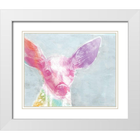 Portrait of a Fawn rainbow White Modern Wood Framed Art Print with Double Matting by Cusson, Marie Elaine