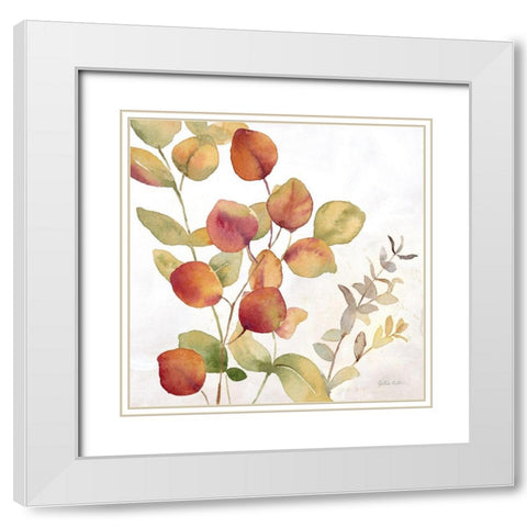 Eucalyptus Leaves spice II White Modern Wood Framed Art Print with Double Matting by Coulter, Cynthia
