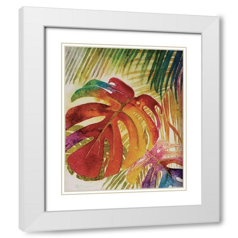 Tropic Botanicals IV White Modern Wood Framed Art Print with Double Matting by Cusson, Marie Elaine
