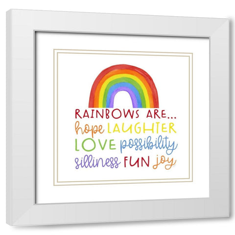 Rainbows II-Rainbows  Are White Modern Wood Framed Art Print with Double Matting by Reed, Tara