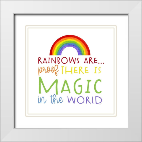 Rainbows III-Proof White Modern Wood Framed Art Print with Double Matting by Reed, Tara
